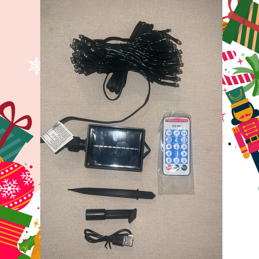 Luces Navideñas Con Panel Solar