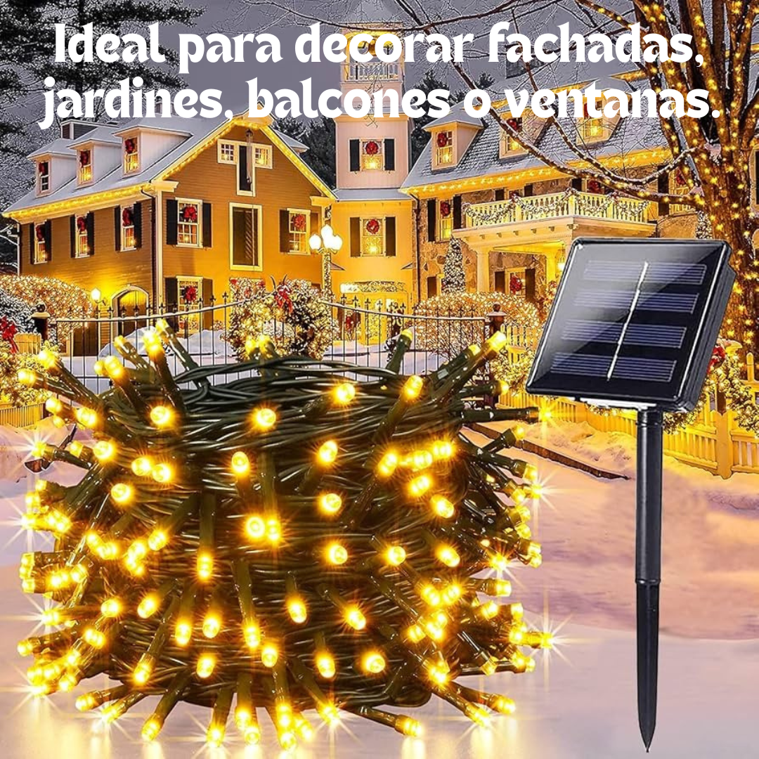 Luces Navideñas Con Panel Solar