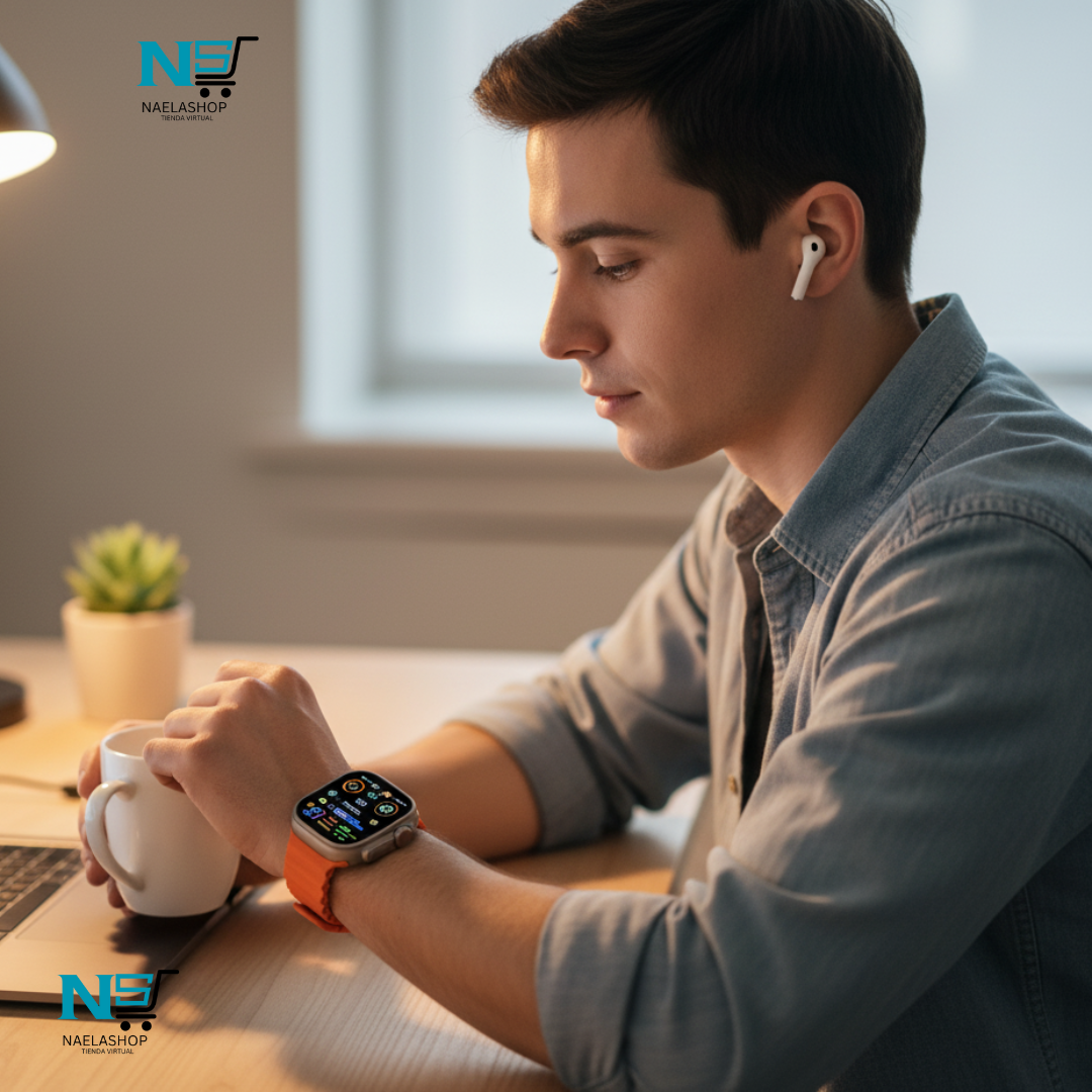 Combo Reloj Watch X8 Ultra + Audifonos In Ear + Power Bank