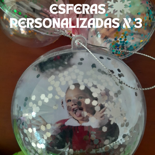 Esferas personalizadas con foto X 3